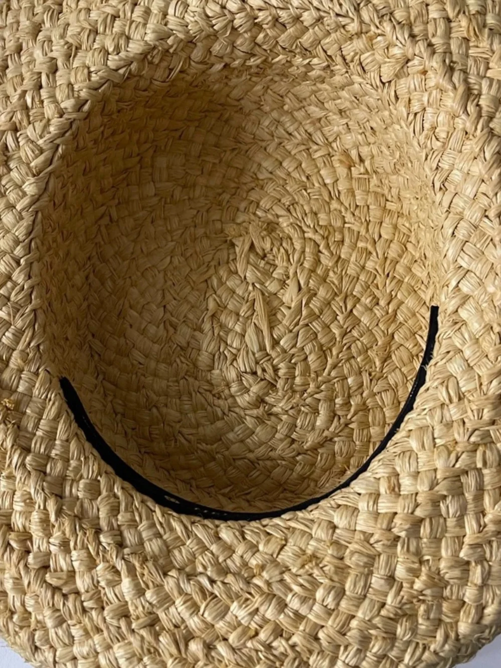 Helen Kaminski Natural Straw Sun Hat with Black Ribbon Tie - Picture 6 of 10